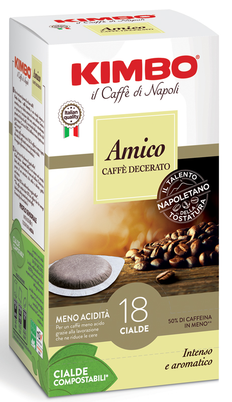 KIMBO AMICO CAFFE' TORREFATTO E DECERATO 18 CIALDE 7 G - Angeli Pharm