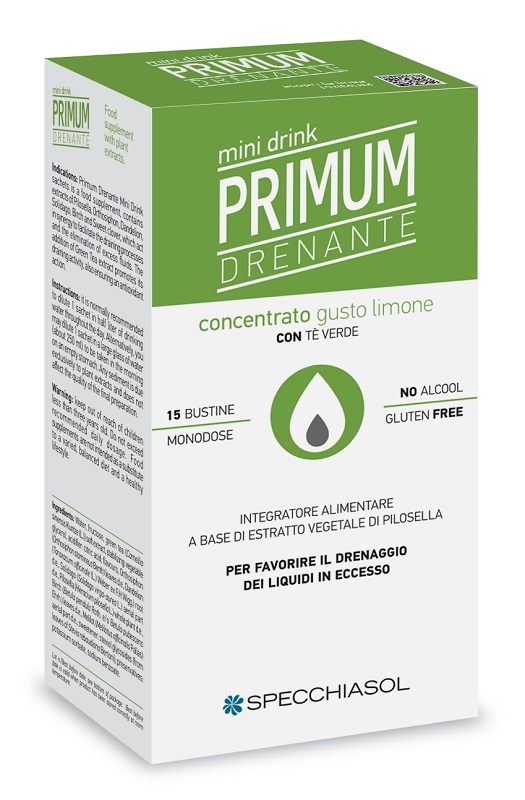 PRIMUM DRENANTE MINIDRINK LIMONE 15 STICK DA 10 ML - Angeli Pharm