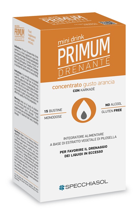 PRIMUM DRENANTE MINIDRINK ARANCIA 15 STICK DA 10 ML - Angeli Pharm