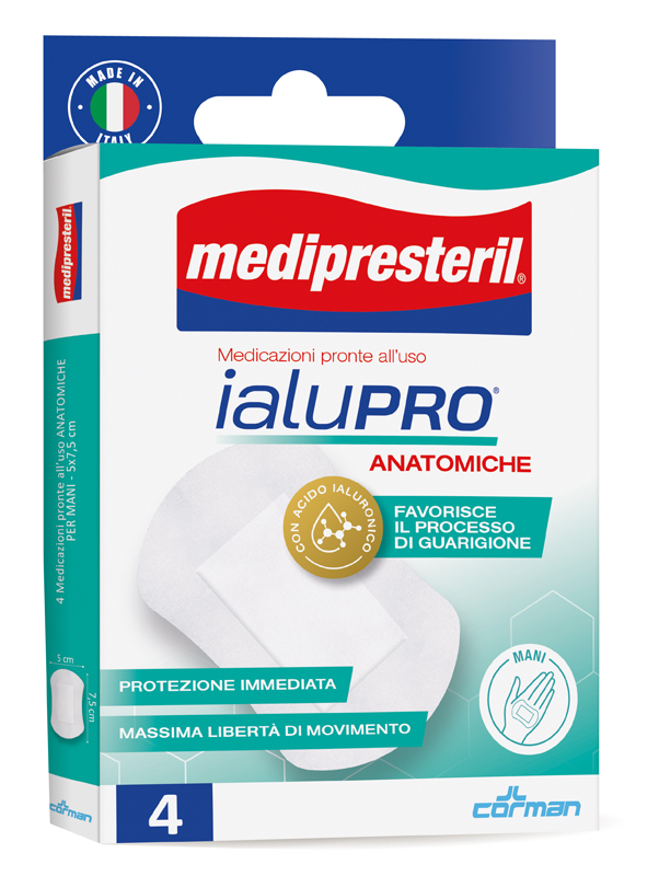MEDIPRESTERIL IALUPRO MANI 5X7,5 CM 4 PEZZI - Angeli Pharm