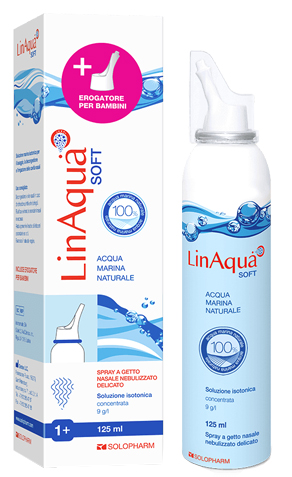 SOLUZIONE SPRAY ISOTONICA NASALE LINAQUA SOFT 125 ML CON DOPPIO EROGATORE - Angeli Pharm