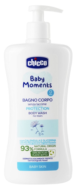 CHICCO BABY MOMENTS BAGNO CORPO SENZA LACRIME PROTECTION 500 ML - Angeli Pharm