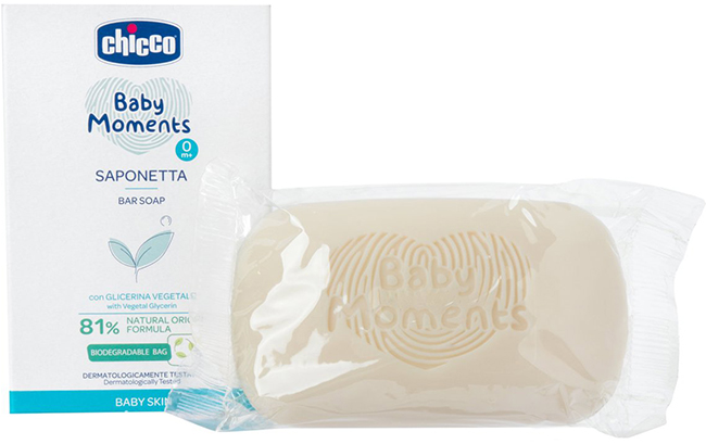 CHICCO BABY MOMENTS SAPONE SOLIDO 100 G - Angeli Pharm
