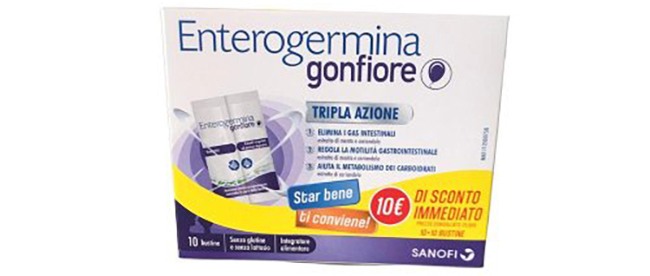 ENTEROGERMINA GONFIORE 10 + 10 BUSTINE - Angeli Pharm
