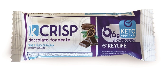 KEYLIFE KCRISP CIOCCOLATO FONDENTE BARRETTA 35 G - Angeli Pharm