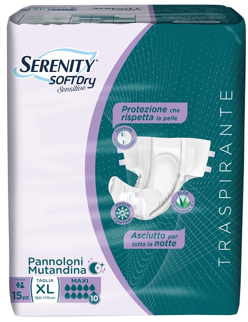 PANNOLONE MUTANDINA SERENITY SD SENSITIVE MAXI XL 15 PEZZI - Angeli Pharm