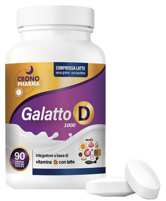 GALATTO D 1000 90 COMPRESSE MASTICABILI GUSTO LATTE - Angeli Pharm