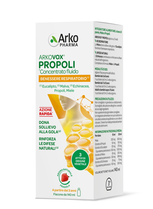 ARKOVOX PROPOLI CONCENTRATO FLUIDO 140 ML - Angeli Pharm
