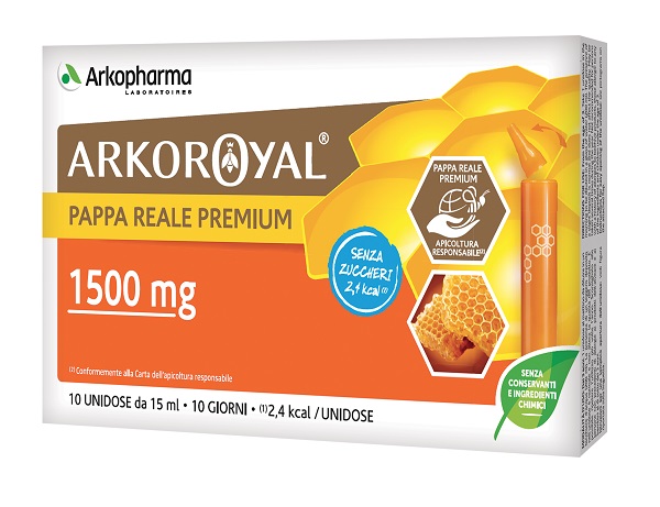 ARKOROYAL PAPPA REALE 1500MG SENZA ZUCCHERO 10 FLACONCINI DA 15 ML - Angeli Pharm