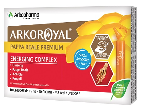 ARKOROYAL ENERGING COMPLEX SENZA ZUCCHERO 10 FLACONCINI DA 15 ML - Angeli Pharm