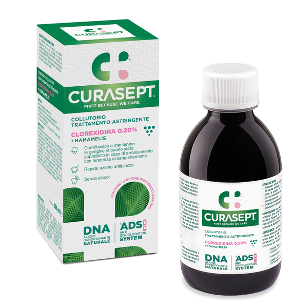 CURASEPT COLLUTORIO ADS DNA TRATTAMENTO ASTRINGENTE 200 ML + CAMPIONE OMAGGIO DENTIFRICIO ASTRINGENTE 6 ML - Angeli Pharm