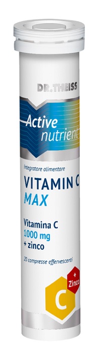 THEISS ACTIVE NUTRIENT VIT C MAX 20 COMPRESSE EFFERVESCENTI LIMONE 80 G - Angeli Pharm