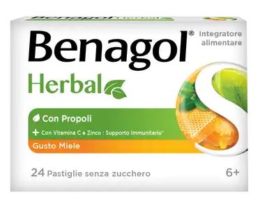 BENAGOL HERBAL MIELE 24 PASTIGLIE - Angeli Pharm