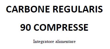 CARBONE REGULARIS 90 COMPRESSE - Angeli Pharm