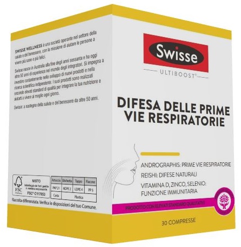 SWISSE DIFESA DELLE PRIME VIE RESPIRATORIE 30 COMPRESSE - Angeli Pharm