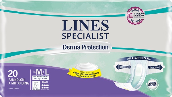 PANNOLONE A MUTANDINA LINES SPECIALIST DERMA MAXI M/L 20 PEZZI - Angeli Pharm