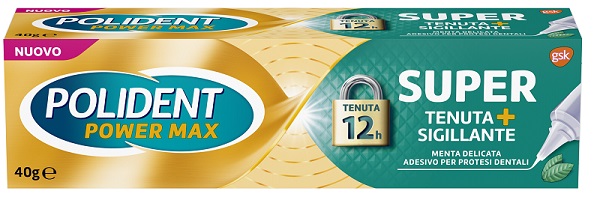 POLIDENT SUPER TENUTA+SIGILLANTE MENTA DELICATA ADESIVO PROTESI DENTALE 40 G - Angeli Pharm