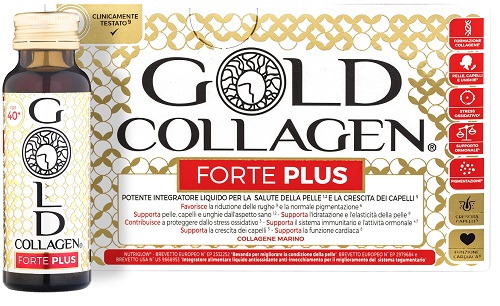GOLD COLLAGEN FORTE PLUS 10 FLACONI DA 50 ML 5G COLLAGENE - Angeli Pharm