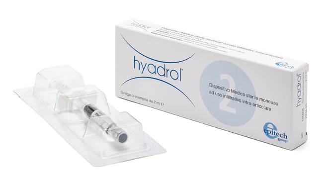 SIRINGA INTRA-ARTICOLARE HYADROL CON ACIDO IALURONICO 1% E ADELMITROL 2% CAPACITA' 2 ML - Angeli Pharm