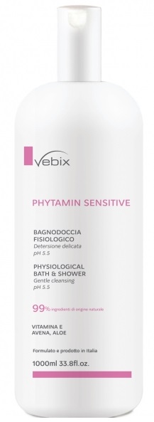 VEBIX PHYTAMIN PELLI SENSIBILI BAGNODOCCIA FISIOLOGICO 1000 ML - Angeli Pharm