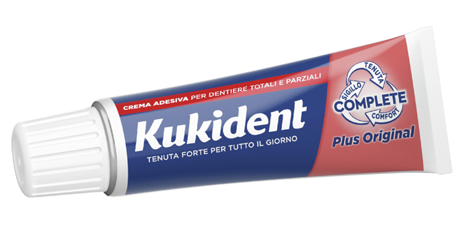 KUKIDENT PLUS ORIGINAL CREMA ADESIVA DENTIERE 40 G - Angeli Pharm