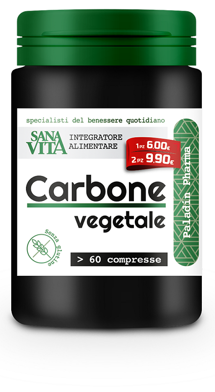 SANAVITA CARBONE VEGETALE 60 COMPRESSE - Angeli Pharm