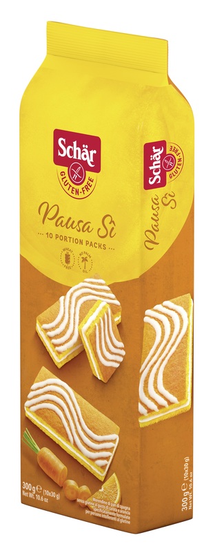SCHAR PAUSA SI' MERENDINE DI PAN DI SPAGNA AL GUSTO DI CAROTA E ARANCIA 10 PORZIONI DA 30 G - Angeli Pharm