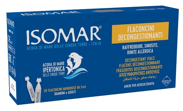 ISOMAR FLACONCINI DECONGESTIONANTI SOLUZIONE IPERTONICA 20 FLACONCINI 5 ML - Angeli Pharm