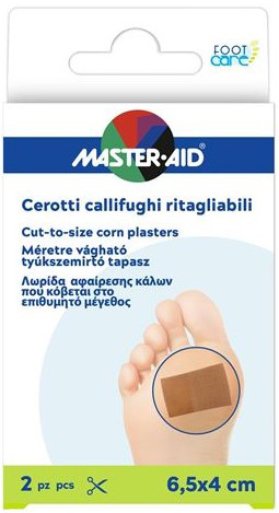 CEROTTO CALLIFUGO MASTER-AID FOOTCARE RITAGLIABILE 64X40 MM 2 PEZZI B3 - Angeli Pharm