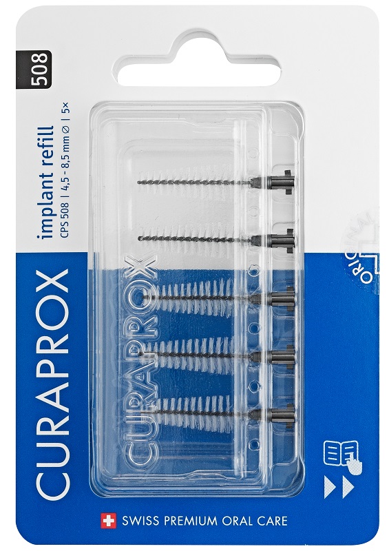 CURAPROX CPS 505 IMPLANT REFILL 5 SCOVOLINI BLACK - Angeli Pharm