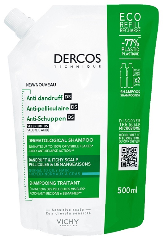 DERCOS ECO RICARICA SHAMPOO ANTI FORFORA 500 ML - Angeli Pharm