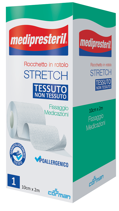 MEDIPRESTERIL ROCCHETTO ROTOLO STRETCH TESSUTO NON TESSUTO 10 CM X 200 CM - Angeli Pharm