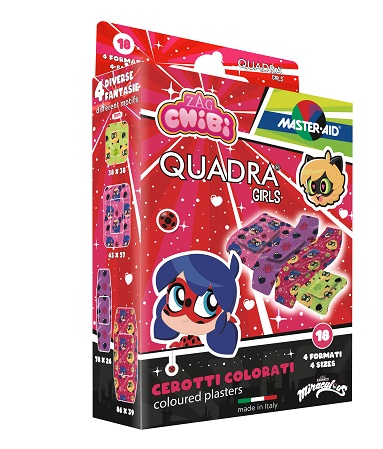 CEROTTO MASTER-AID QUADRA GIRLS LADY BUG ASSORTITI 18 PEZZI - Angeli Pharm