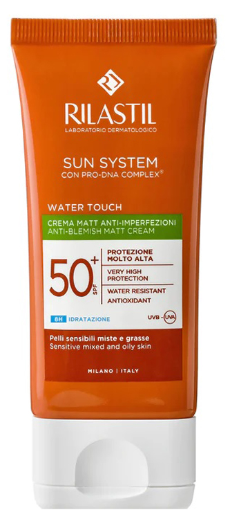 RILASTIL SUN SYSTEM WATER TOUCH FLUIDO SPF50+ 50 ML NUOVA FORMULAZIONE - Angeli Pharm