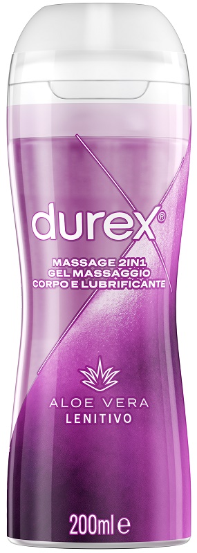 DUREX MASSAGE 2 IN 1 GEL MASSAGGIO CORPO E LUBRIFICANTE ALOE VERA 200 ML - Angeli Pharm