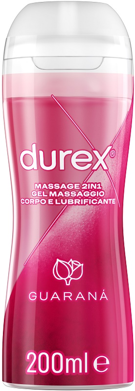 DUREX MASSAGE 2 IN 1 GEL MASSAGGIO CORPO E LUBRIFICANTE GUARANA' 200 ML - Angeli Pharm