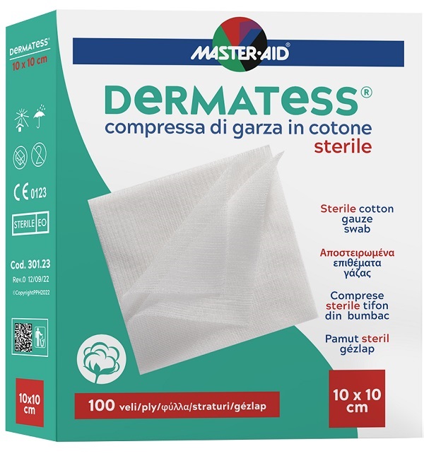 GARZA IDROFILA DERMATESS COTONE 10X10 100 VELI - Angeli Pharm