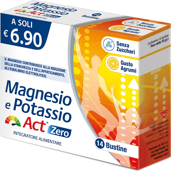 MAGNESIO E POTASSIO ACT ZERO 14 BUSTINE - Angeli Pharm