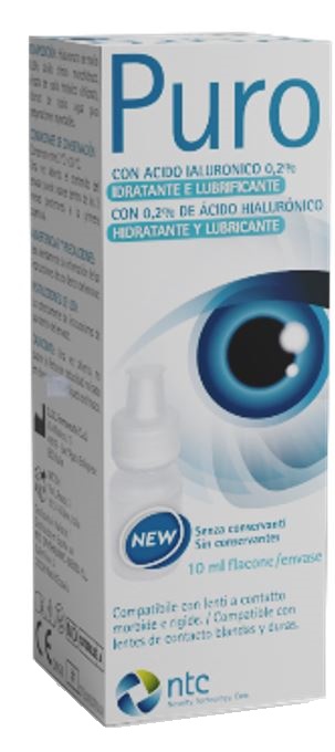 SOLUZIONE STERILE PER USO OFTALMICO PURO IDRATANTE E LUBRIFICANTE 0,2% ACIDO IALURONICO SENZA CONSERVANTI 10 ML - Angeli Pharm