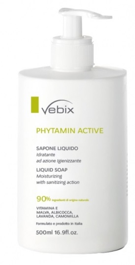 VEBIX PHYTAMIN ACTIVE SAPONE LIQUIDO IDRATANTE 500 ML - Angeli Pharm