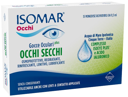 ISOMAR OCCHI SECCHI PLUS GOCCE OCULARI ACIDO IALURONICO 0,20% 15 FLACONCINI - Angeli Pharm